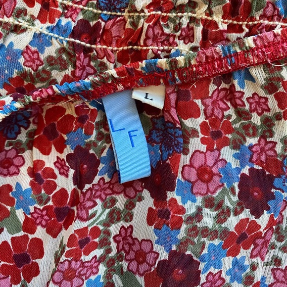 LF Floral Chiffon Camisole w/ Embroidered Neckline SZ L - Picture 4 of 4